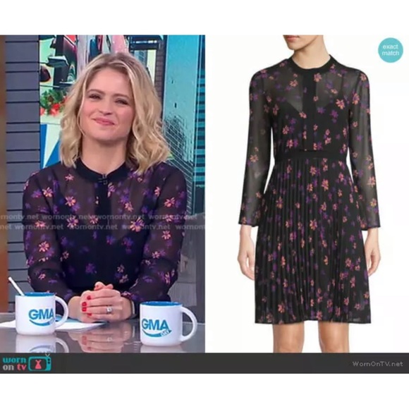 maje purple floral dress